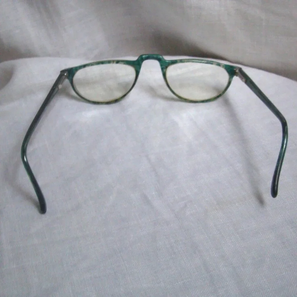 Vintage Ashley Stewart Green Tortoiseshell Half-frame Readers Eyewear